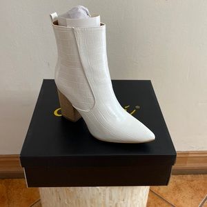 New white booties size 7.